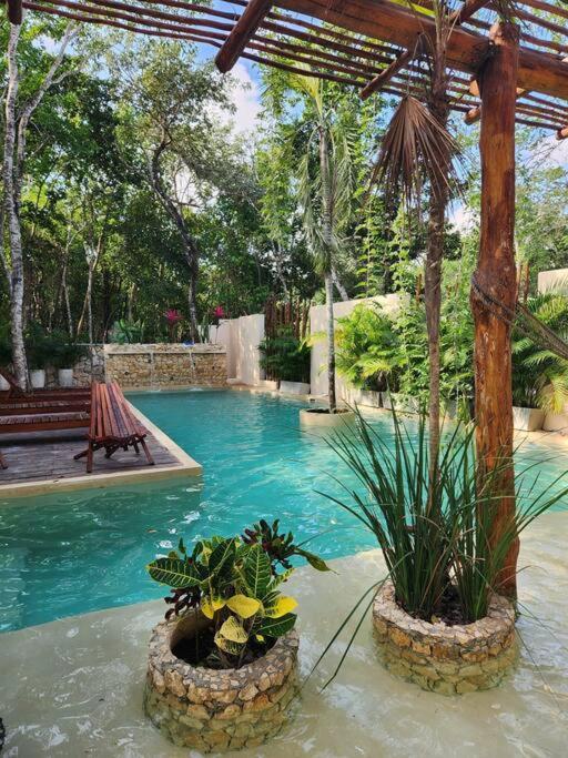 Apartment With Private Pool Tulum Chemuyil Kültér fotó